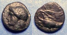 Ancient Coins - Ionia, Leukai 350-300 BC, Bronze AE10