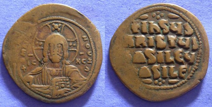 Ancient Coins - Byzantine - Anonymous Class A2 follis 1025-28 - 35mm diameter, 18.4g