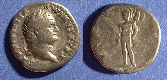 Ancient Coins - Titus (as Caesar) 69-79AD Denarius