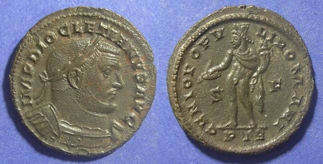 Ancient Coins - Roman Empire, Diocletian 284-305 AD, Follis