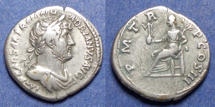 Roman Empire, Hadrian 117-138, Silver Denarius | Roman Imperial Coins