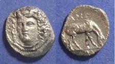 Ancient Coins - Larissa, Thessaly 395-343 BC, Obol