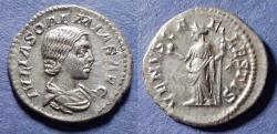 Ancient Coins - Roman Empire, Julia Soaemias 218-222, Silver Denarius