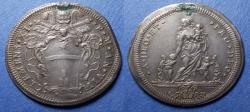 World Coins - Vatican, Clement XI Struck 1708, Silver Testone