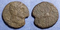 Ancient Coins - Cyrenaica, Cyrene, L Lollius 35 BC, Bronze AE22