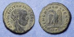 Ancient Coins - Roman Empire, Divo Constantius I d. 306, Bronze Half Follis