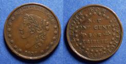 Us Coins - United States, Hard Times Token 1837, AE 28mm