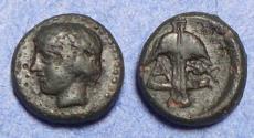 Ancient Coins - Thrace, Apollonia Pontika 410-323 BC, Bronze AE11