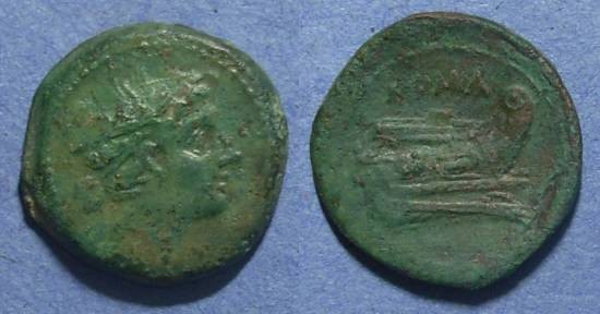 Ancient Coins - Roman Republic, Anonymous 217-215 BC, Semuncia