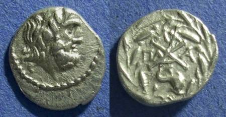 Ancient Coins - Achaian League, Patrai Achaia 88-30 BC, Hemidrachm