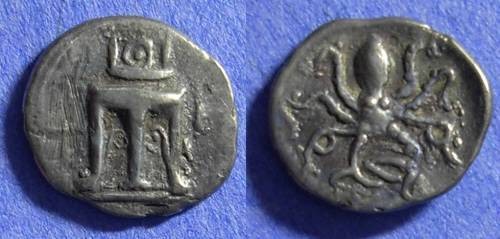 Ancient Coins - Kroton Bruttium - Triobol 450-420 BC 