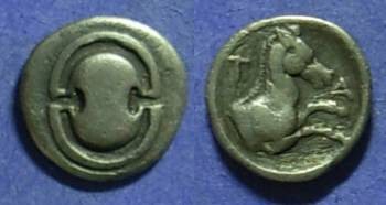 Ancient Coins - Tanagra Boeotia - Obol Circa 387-374BC