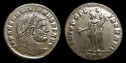 Ancient Coins - Galerius Bi Follis, AD 305-7. Heraclea. Genius. VF