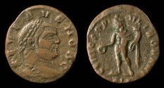 Ancient Coins - Severus II. AE quarter-follis of 305-306 AD. Nice!