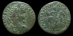 Ancient Coins - Thrace, Anchialus. Septimius Severus. AE26. Rx./ Emperor on Horseback