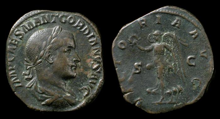 Gordian III, 238-244 AD. Large AE sestertius, 238-239 AD. VICTORIA