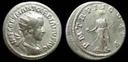Ancient Coins - Gordian III, AR Antoninianus. AD 239. Antioch Mint. Rx./ Providence. VF