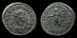 Ancient Coins - Carinus, as Caesar. Antoninianus, AD 282. Ticinum. Emperor w/ Standards. VF