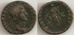 Ancient Coins - Nerva AE AS Fortuna