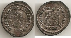 Ancient Coins - Constantine II AE3 Campgate