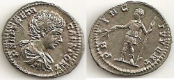 Ancient Coins - Geta Denarius As Caesar
