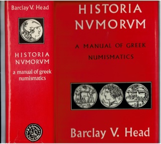 Ancient Coins - Historia Nvmorvm, A Manual of Greek Numismatics, Barclay V. Head, 1911 edition, Cloth-very good, Dust Jacket-tearss
