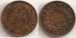 World Coins - Sarawak 1879 Half Cent