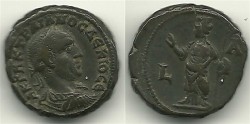 Ancient Coins - Trajan Decius Roman Egypt Alexandria Billon Tetradrachm Alexandria standing 