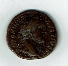 Ancient Coins - Antoninus Pius, 11.92 g, AD 138-161, AE As, Clasped Hands, SR 4322