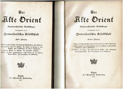 Ancient Coins - Der Alte Orient, Various Authors, 2 Volumes, 1907-1908, Hard cover board-1/4 cloth, Good condition, German Language
