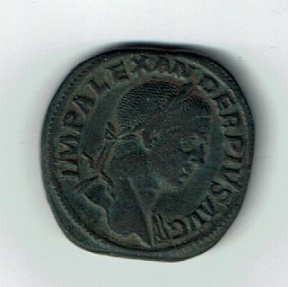Ancient Coins - Severus Alexander, 23.64 g, AD 222-235, AE Sertertius, Sol holding globe, SR 2229v.