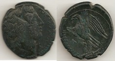 Ancient Coins - Sicily, Syracuse AE23 Zeus Hellanios Eagle