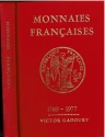 World Coins - Monnaies Francaises, 1789-1977, Victor Gadoury, c. 1977  edition, Hard cover, No Dust jacket, Good condition