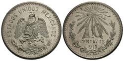 World Coins - Mexico, United States of Mexico. 1910. 10 centavos. Chioce BU.