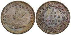 World Coins - British India. George V. 1926-(c). 1/12 anna. Gem Unc., brown.