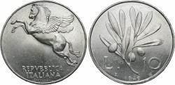 World Coins - Italy. 1949-R. 10 lire. Choice BU, strong luster.