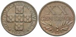 World Coins - Portugal. 1943. 20 centavos. EF.
