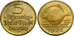 World Coins - Danzig. 1932. 5 pfennig. Choice BU.