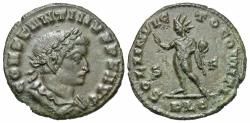 Ancient Coins - Constantine I. A.D. 307/10-337. ’ follis. Lugdunum, A.D. 313/4. VF, brown patina with some green mottling on reverse. Strike a touch soft.