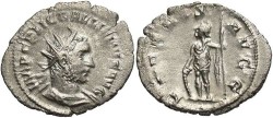 Ancient Coins - Gallienus. A.D. 253-268. AR double denarius. Rome, A.D. 253/4. EF.