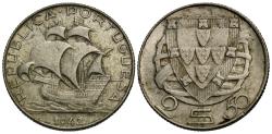 World Coins - Portugal. 1942. 2 1/2 escudos. EF.