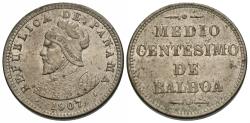World Coins - Panama. 1907. 1/2 centesimo. AU.