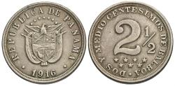 World Coins - Panama. 1916. 2 1/2 centesimos. VF.