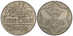 World Coins - Danzig. 1923. 10 pfennig. Choice BU.