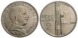 World Coins - Italy. Vittorio Emanuele III. 1924-R. 2 lire. BU.