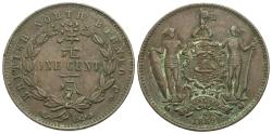World Coins - British North Borneo. 1889-H. 1 cent. VF.