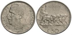 World Coins - Italy. Vittorio Emanuele III. 1925-R. 50 centesimi. Unc.