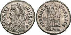 Ancient Coins - Licinius I. A.D. 308-324. Æ follis. Heraclea, A.D. 317. Choice EF, nearly full silvering.