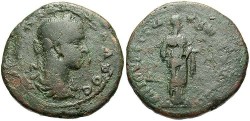 Ancient Coins - Moesia Inferior, Marcianopolis. Severus Alexander. A.D. 222-235. Æ 25 mm. Fine, dark green patina.