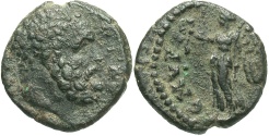 Ancient Coins - Ionia, Smyrna. Pseudo-autonomous issue. 2nd-3rd centuries A.D. Æ. VF, dark green patina.